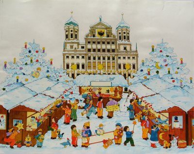 Julemarked (Old City Augsburg) af Christian Kaempf