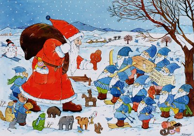 St. Nikolaus (wc på papir) af Christian Kaempf