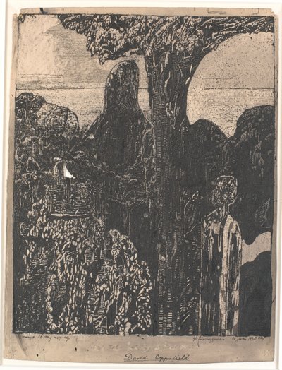 Opsøger sin tante, Miss Betsey Trotwood, Dover. af Christian Kongstad Petersen
