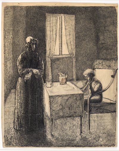 Scene fra David Copperfield (?) af Christian Kongstad Petersen