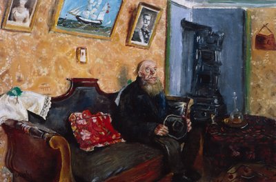 Kondolence besøg af Christian Krohg