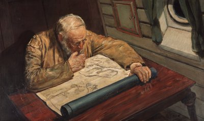 In The Chart House (maleri) af Christian Krohg