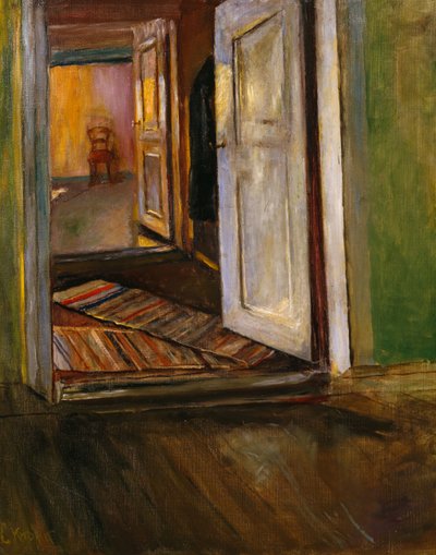 Interiør med kludetæppe (maleri) af Christian Krohg
