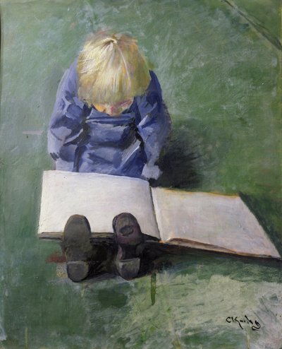 Lille Ebbe læser af Christian Krohg