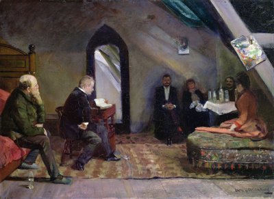Læsning i studiet af Christian Krohg