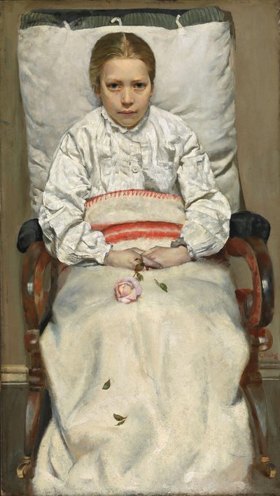 Syg pige af Christian Krohg