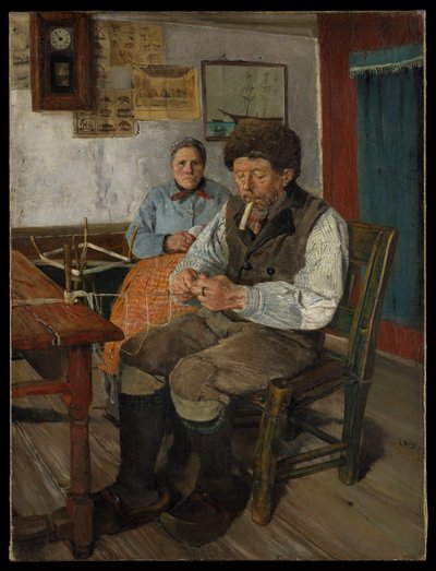The Net Mender (Garnbinderen) af Christian Krohg
