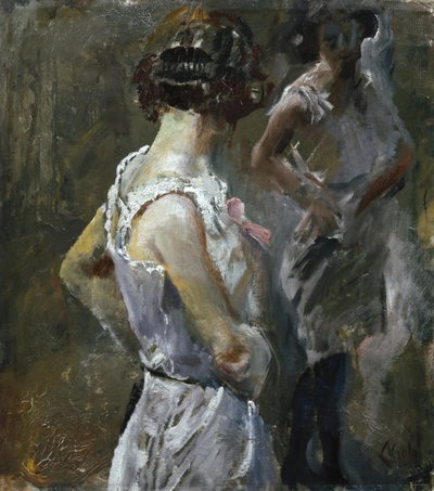 Toilettet (olie på lærred) af Christian Krohg