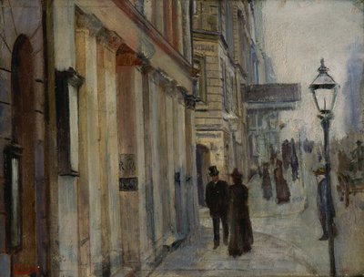 Hjørnet Karl Johan gaden og Dronningen gaden af Christian Krohg