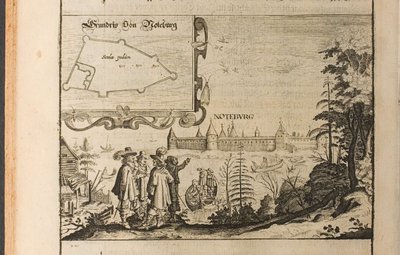Nöteborg Illustration fra Rejser til den store hertug af Muscovy og kongen af Persien af Adam Ol af Christian Lorenzen Rothgiesser