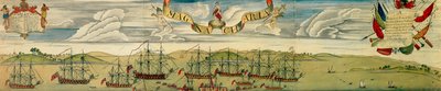 A Perspective View of Blockade of Boston Harbour, c.1768 (wc på papir) af Christian Remick