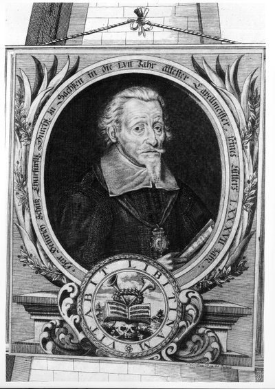 Portræt af Heinrich Schutz (1585-1672) af Christian Romstedt or Romstet