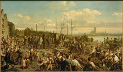 Nedlægning af telegrafkabel i 1878 af Christian Sell