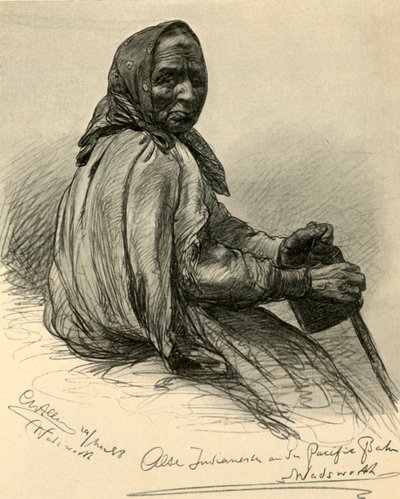 Ældre indiansk kvinde, Wadsworth, Nevada, USA, 1898. af Christian Wilhelm Allers
