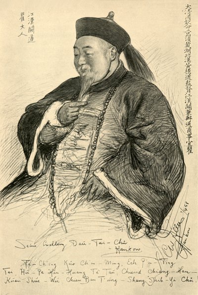 Hans Excellence Dao-Tai-Chu, Hankow, Kina, 1898. af Christian Wilhelm Allers
