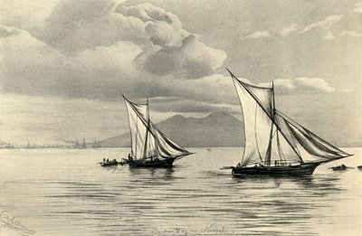 I Napoli-bugten, 1898. af Christian Wilhelm Allers