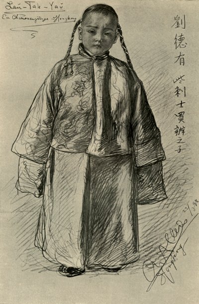 Lan-Tak-Yau - kinesisk dreng, Hong Kong, 1898. af Christian Wilhelm Allers