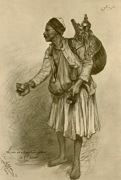 Lemonade-sælger, Cairo, Egypten, 1898. af Christian Wilhelm Allers