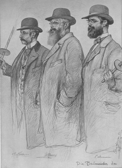 Martin Haller, Wilhelm Hauers, Wilhelm Emil Meerwein af Christian Wilhelm Allers