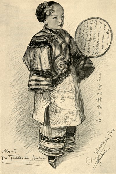 Me-J - datter af en mandarin, Hankow, Kina, 1898. af Christian Wilhelm Allers