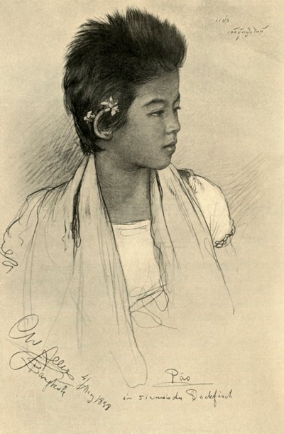 Päo - teenagepige, Bangkok, 1898. af Christian Wilhelm Allers