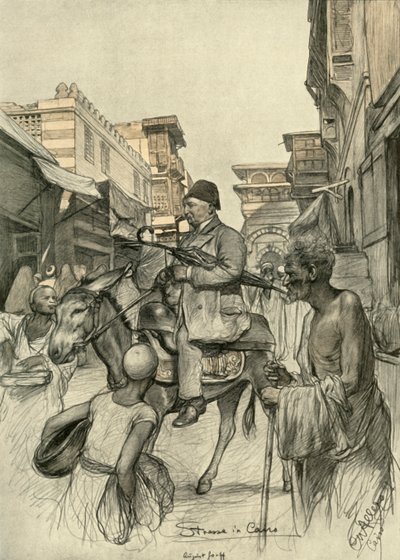 Gade i Kairo, 1898. af Christian Wilhelm Allers