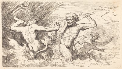 Kæmper mod Tritons af Christian Wilhelm Ernst Dietrich