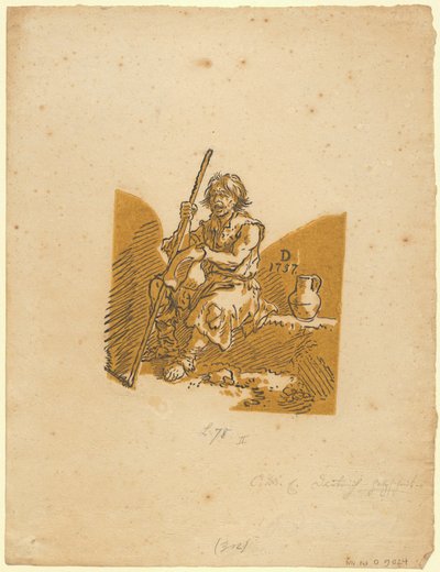 Blinder Bettler af Christian Wilhelm Ernst Dietrich