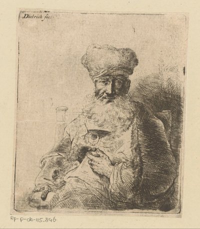 Buste af en jødisk præst af Christian Wilhelm Ernst Dietrich