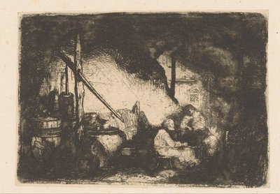 Tre figurer ved bordet af Christian Wilhelm Ernst Dietrich