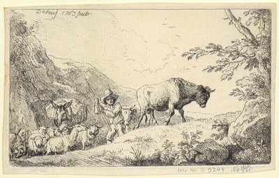 Landskab med den hellige Frans af Christian Wilhelm Ernst Dietrich