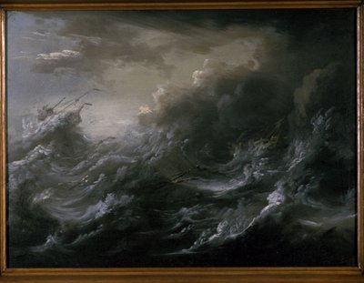 Søstorm og skibbrud af Christian Wilhelm Ernst Dietrich