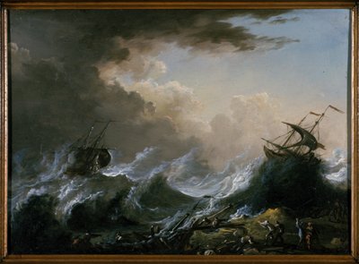 Søstorm og skibbrud af Christian Wilhelm Ernst Dietrich