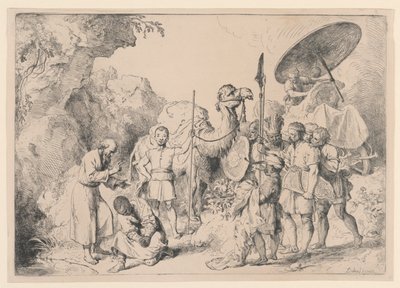 Skt. Philip, der døber etiopieren af Christian Wilhelm Ernst Dietrich