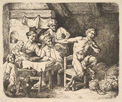 Satyren og bonden, 1764. af Christian Wilhelm Ernst Dietrich