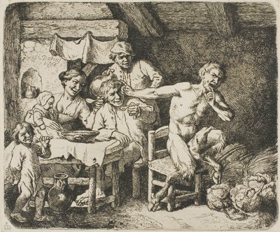 Satyren i bondens hus af Christian Wilhelm Ernst Dietrich