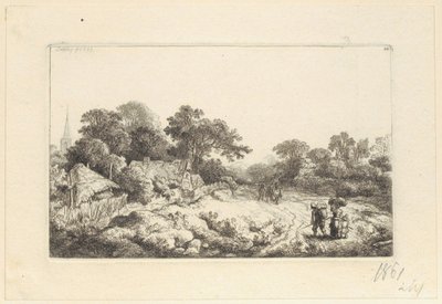 Vej bag landsbyen af Christian Wilhelm Ernst Dietrich