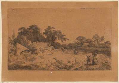 Weg hinter dem Dorf af Christian Wilhelm Ernst Dietrich