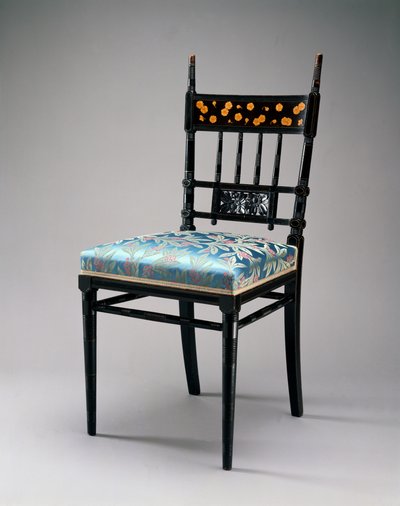 Sidestol, Herter Brothers Company, ca. 1876-79 (kirsebær, forgyldt og polstring) af Christian and Gustave 1830-98 Herter