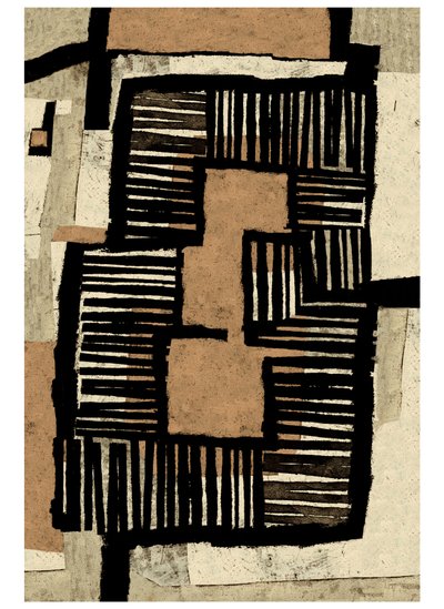 Former af hjem, 2023 (monoprint) af Christina Fedyk