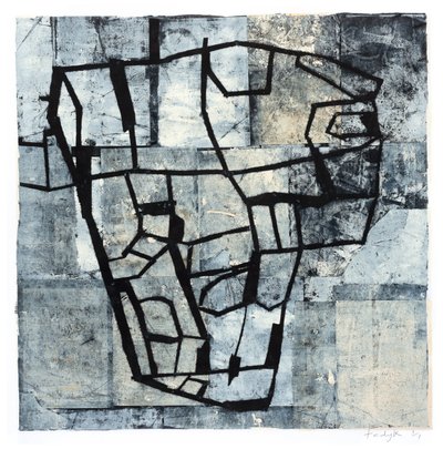 Sleepers Key, 2017 (monotypi på papir) af Christina Fedyk