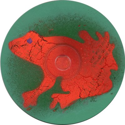 Frø ca. 2023 (akryl på CD) af Christina Saj