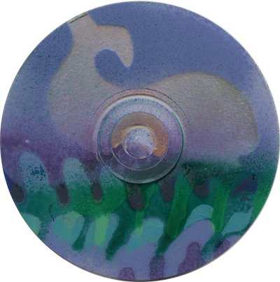Hval, ca. 2023 (akryl på CD) af Christina Saj