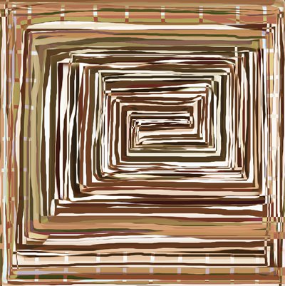 Jordnær spiralformet geometri af Christina Sillen
