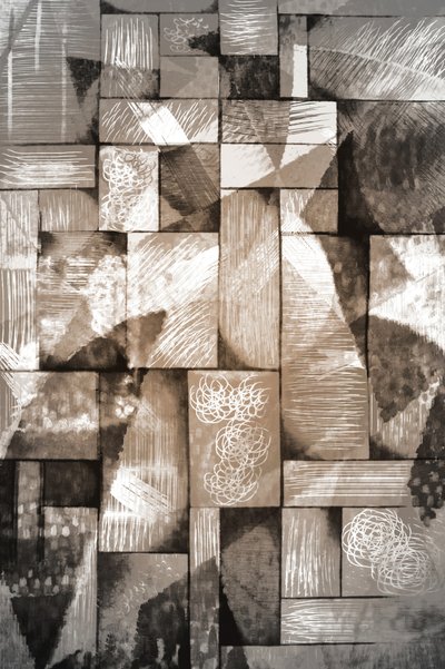 Sepia geometriske lag af Christina Sillen