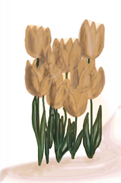 Bløde beige tulipaner af Christina Sillen