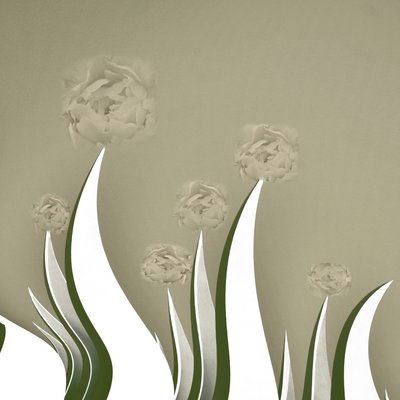 Diskrete cremefarvede blomster af Christina Sillen