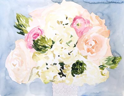 Blush Floral Bouquet af Christine Lindstrom