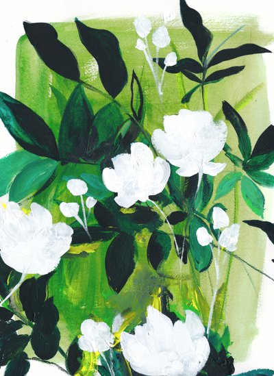 Frodige hvide blomster af Christine Lindstrom