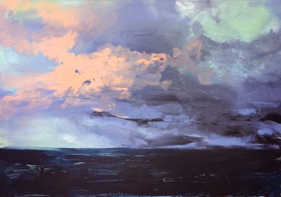 Stormfuld havhimmel af Christine Lindstrom